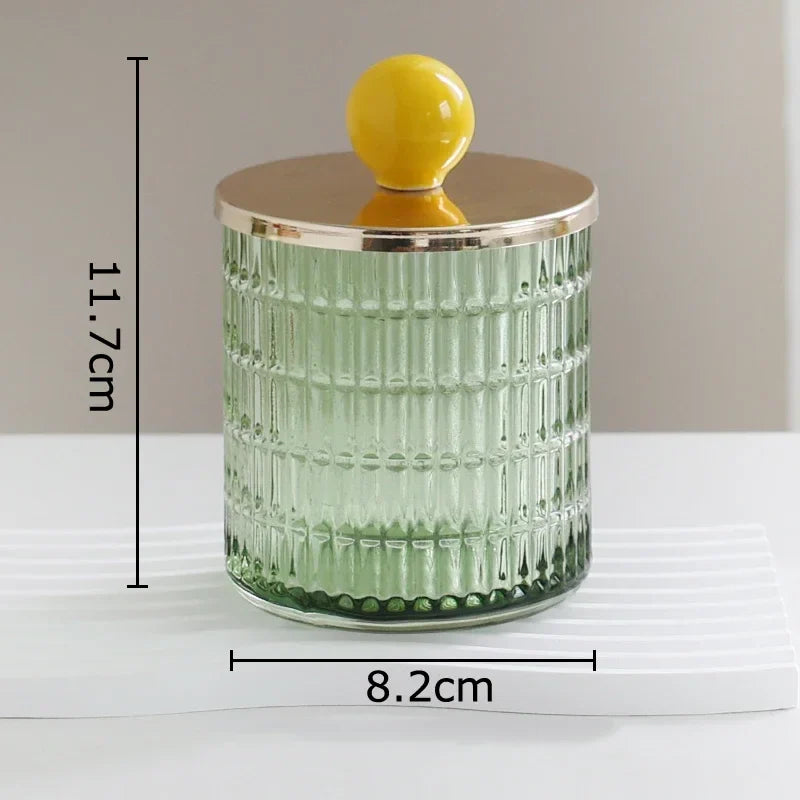 DecorBites™ Glass Tea Canister Storage Jar with Ceramic Ball Lid