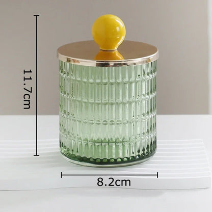 DecorBites™ Glass Tea Canister Storage Jar with Ceramic Ball Lid