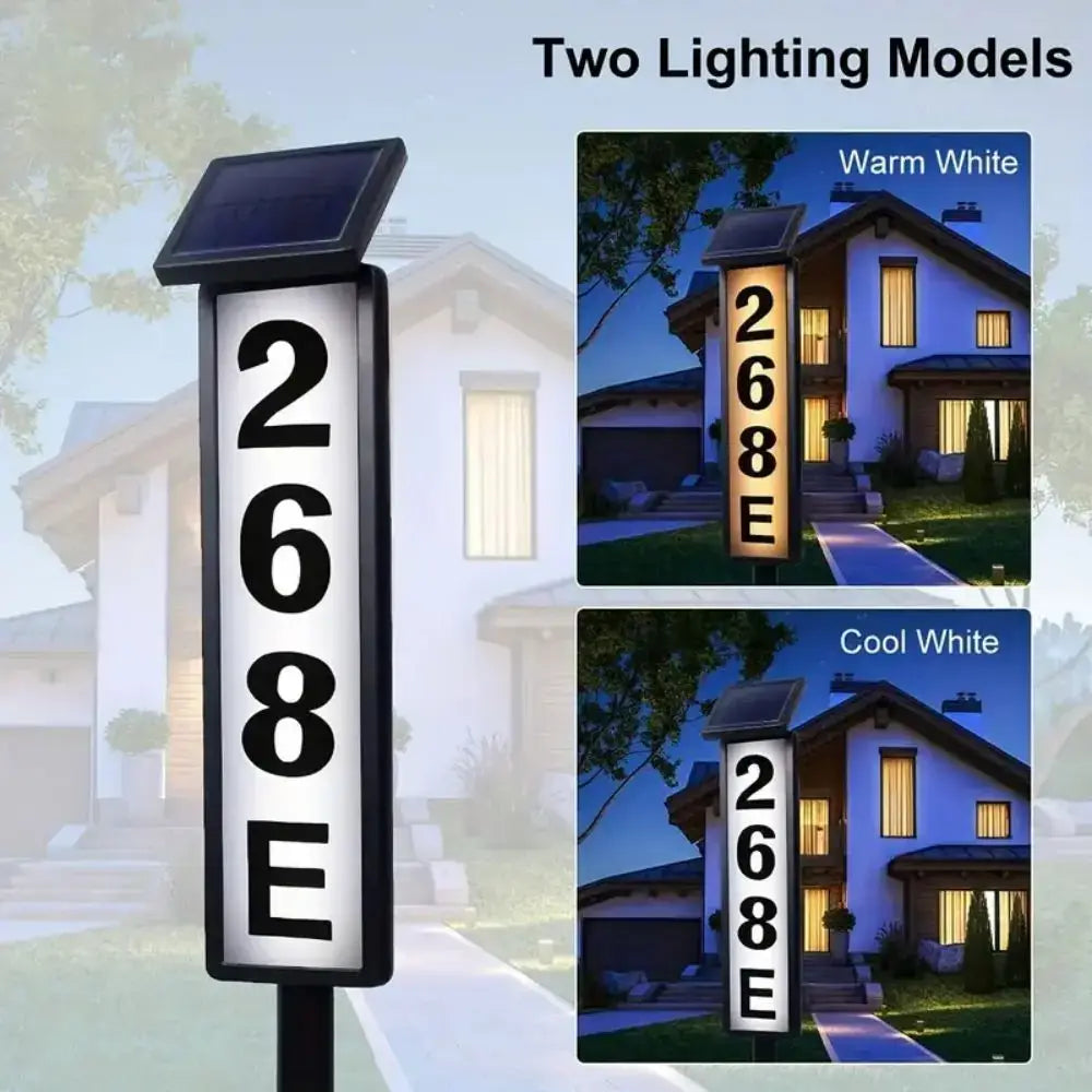 Luz LED para Número de Casa Alimentada por Energía Solar Decorbites™