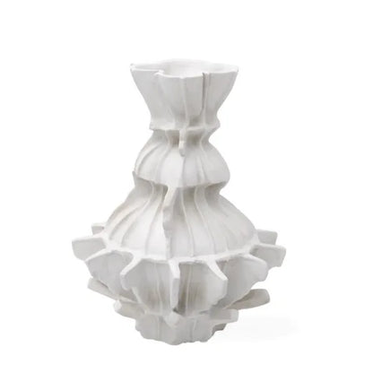 مزهرية زهور من الراتنج بتصميم تجريدي مطوي من DecorBites™ - ديكور منزلي وترتيبات منزلية