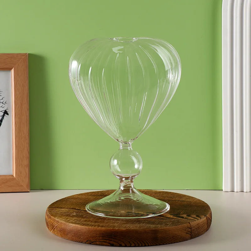 DecorBites™ Heart Shaped Glass Mug Set for Couples - Cocktail, Tea, Coffee, Beer Glassware Drinkware