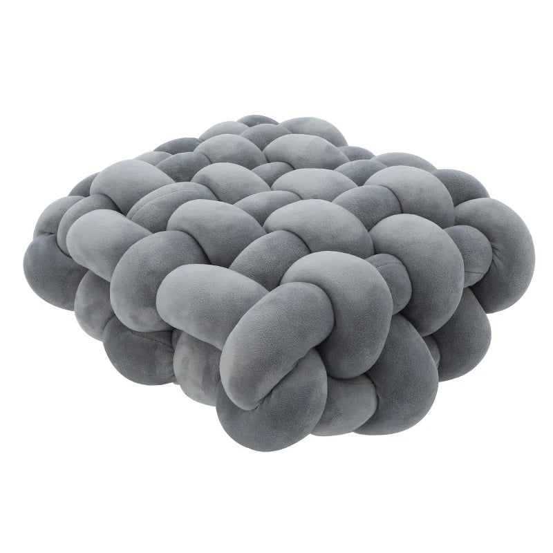Grey Knot Square Pillows
