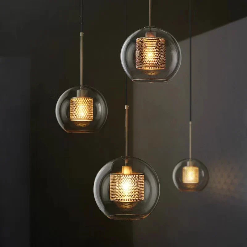 DecorBites™ Glass Pendant Lights: Nordic Style Dining Kitchen Bedroom Lighting Fixtures