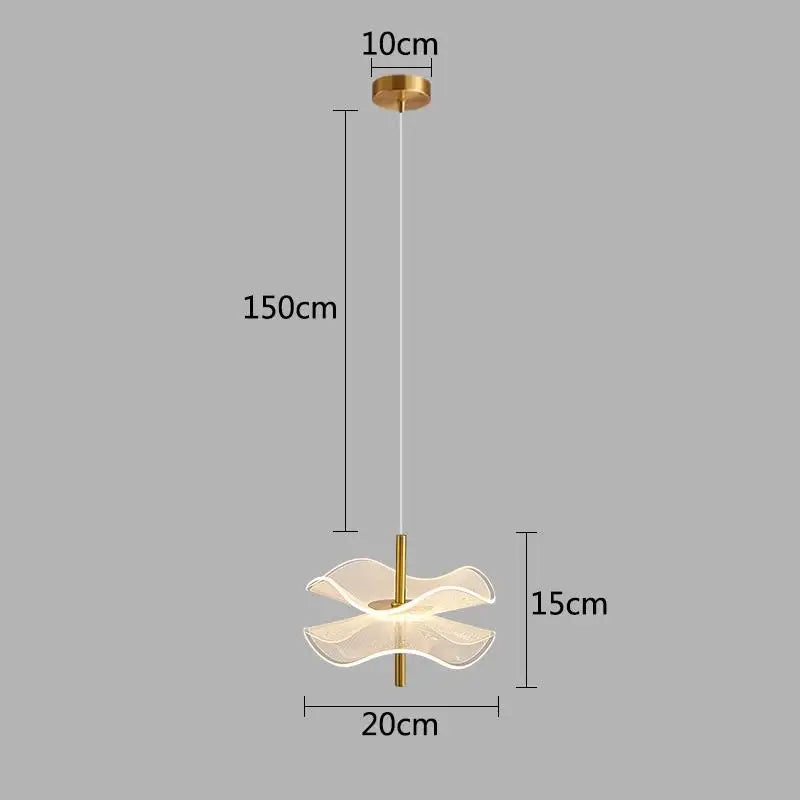 DecorBites™ Lotus Leaf Pendant Lights: LED Art Chandelier for Restaurant and Bedroom