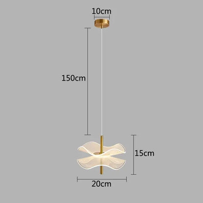 DecorBites™ Lotus Leaf Pendant Lights: LED Art Chandelier for Restaurant and Bedroom