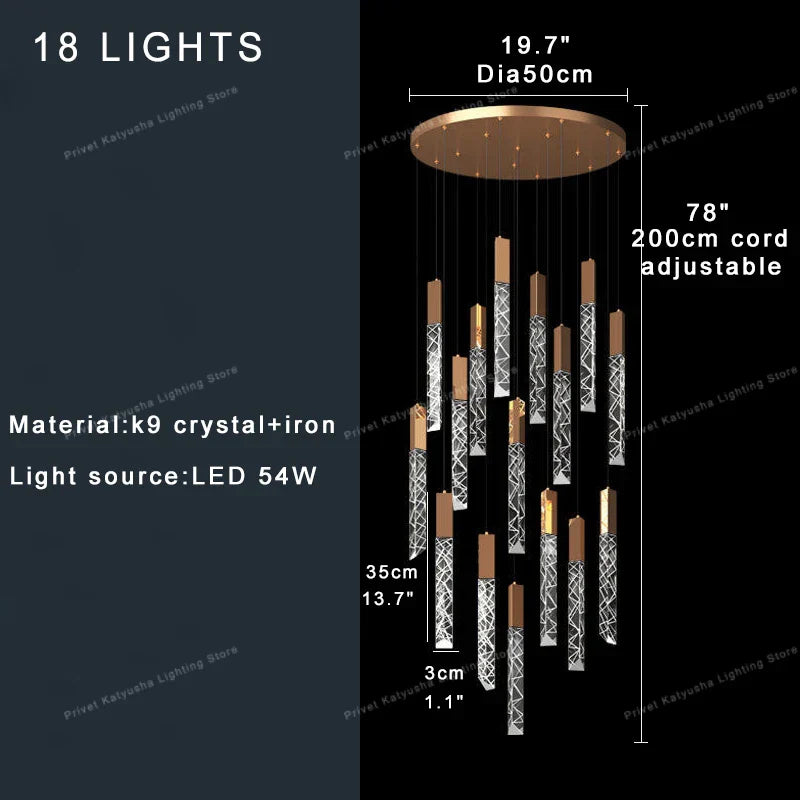 Lámparas colgantes de techo DecorBites™ de cristal: ajustables, elegantes, de diseño circular.