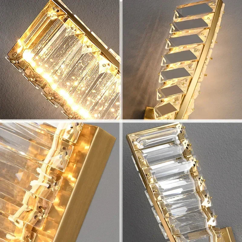 Lámpara de pared LED de cristal DecorBites™ para una iluminación de lujo en dormitorios y salas de estar