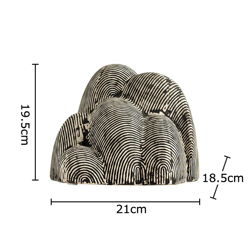 DecorBites™ Abstract Ceramic Rockery Sculpture Ornament for Aesthetic Desk Decoration