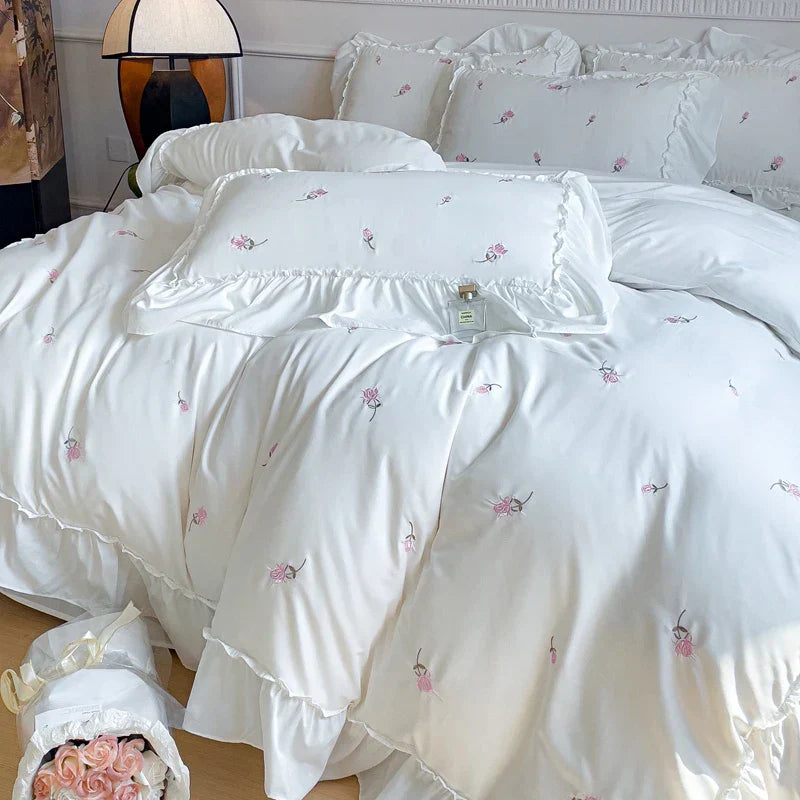 Rose Lace Cotton Bedding