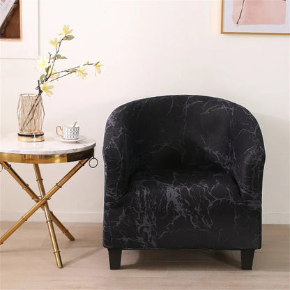 Decobites Printed Tub Chair Cover - Armchair Slipcover for Club Sofa