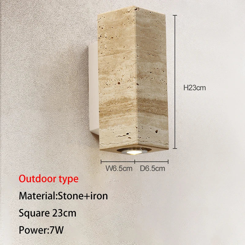 DecorBites™ LED Outdoor Wall Lamp Wabi-sabi Style Courtyard Stone Lights for Garden