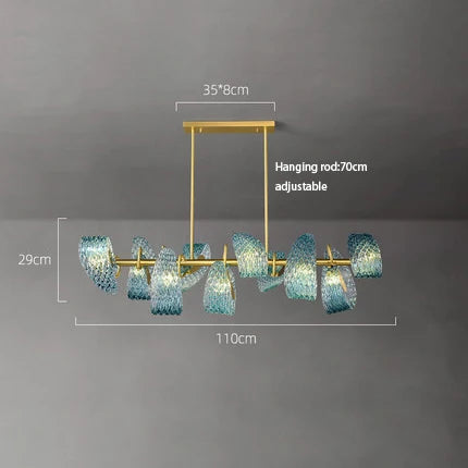 ثريا زجاجية من "ديكور بايتس™" لديكور غرفة الطعام العصرية ٢٠٢٤