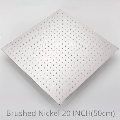 Cabezal de ducha tipo lluvia cuadrado DecorBites™ de 20 pulgadas en acero inoxidable - Acabado cromado de lujo