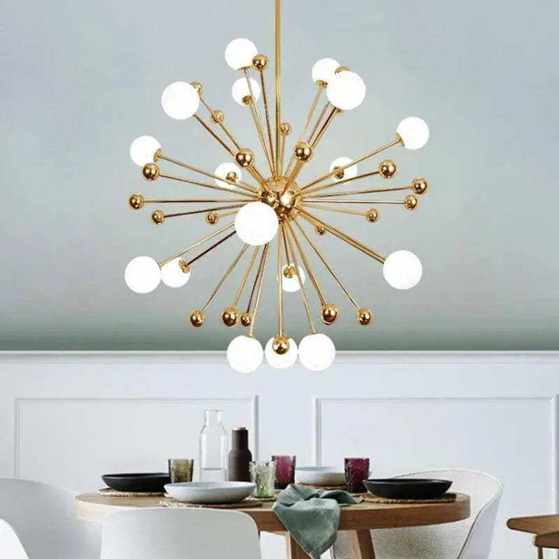 Decorbites™ Lámpara colgante de vidrio LED dorada para iluminación interior moderna