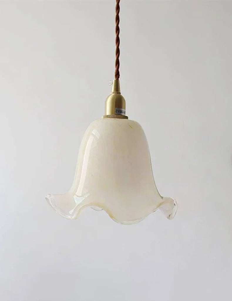 DecorBites™ Glass LED Pendant Lamp: Minimalist European Style, Retro Design, Luxury Brass Finish