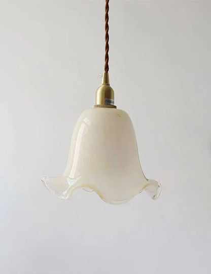 DecorBites™ Glass LED Pendant Lamp: Minimalist European Style, Retro Design, Luxury Brass Finish