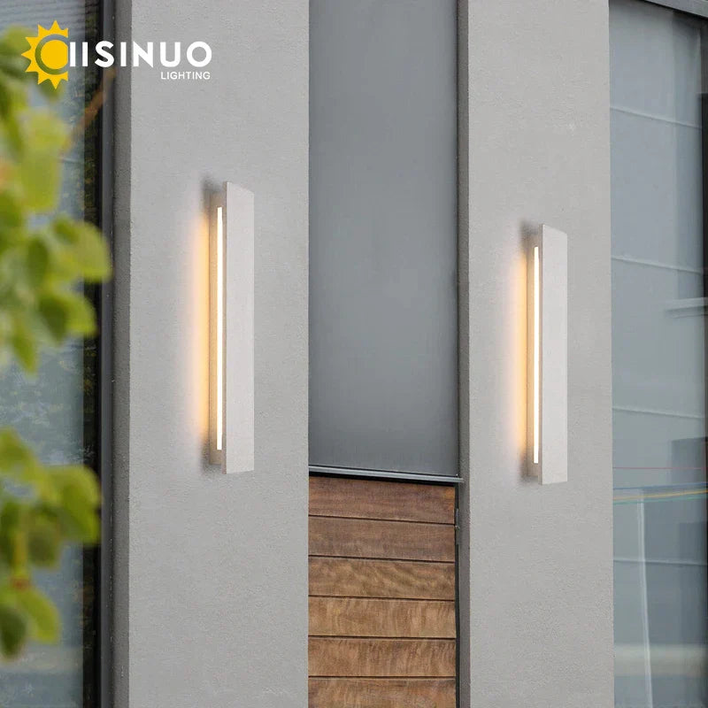 DecorBites™ LED Limestone Sconce Garden Porch Lamp for Country Villa Balcony Entrance