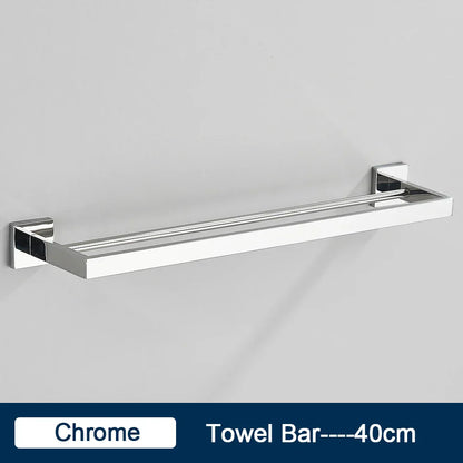 Toallero DecorBites™ negro de 40 cm, acero inoxidable SUS304, moderno, dorado, para montaje en pared