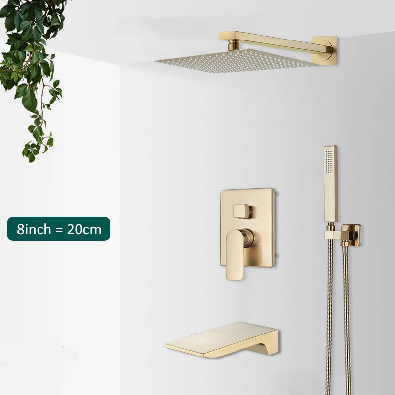 Gold Wall Shower System