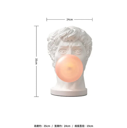 DecorBites™ David Sculpture Table Lamp Modern Lighting Fixture for Home Decoration