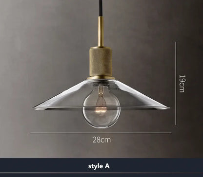 DecorBites™ Clear Glass LED Pendant Light Gold Metal ChandelierMarshalAsLED Hanging Lamp