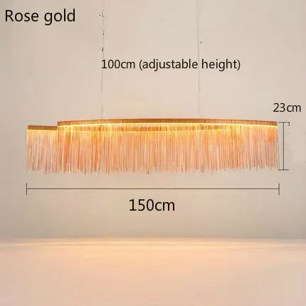 Gold Chain Tassel Chandelier