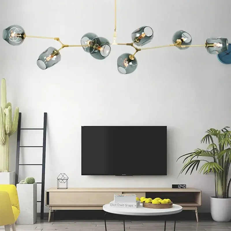 DecorBites™ Contemporary Glass Bubble Chandelier for Living Room