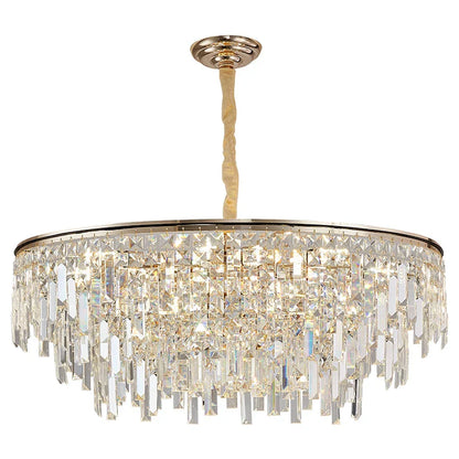 DecorBites™ Crystal LED Chandelier for Living Room, Dining & Bedroom - High-end Luxury Lighting