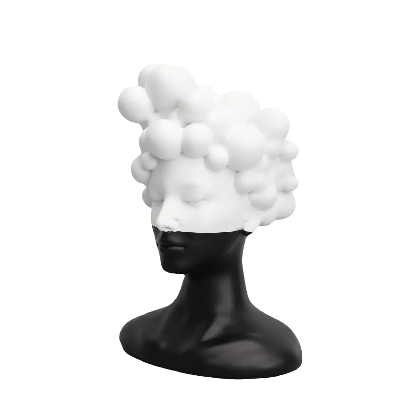 ديكوربايتس™ تمثال امرأة تجريدية منحوتة من الراتنج ديكور منزلي تمثال رأس إنسان