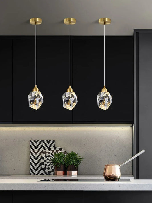 Modern K9 Crystal Linear Pendant Light