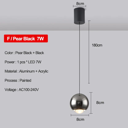 DecorBites™ LED Pendant Lights: Modern Chandeliers for Bedroom, Kitchen, and Bathroom