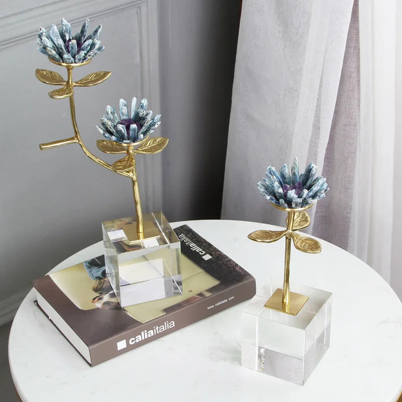 DecorBites™ Crystal Flower Branch Desk Ornament