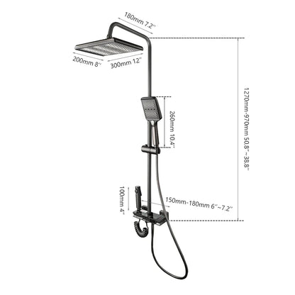 DecorBites™ LED Rain Shower Set with Digital Display & Bidet Mixer Faucet