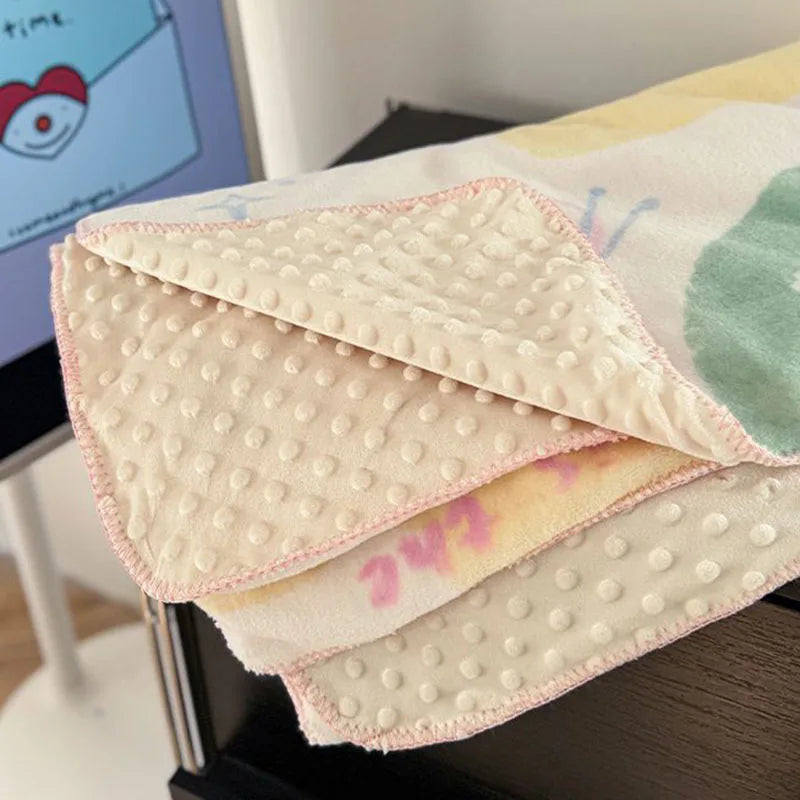 DecorBites™ Kids Cartoon Milk Velvet Nap Blanket: Soft & Warm Quilt for All Seasons