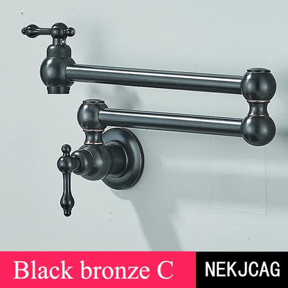 DecorBites™ Double Joint Pot Filler Faucet Swing Arm Wall Mount Kitchen Tap