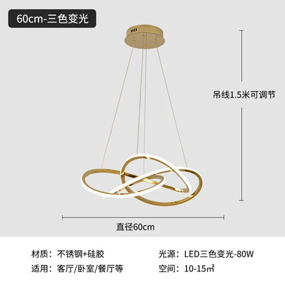 DecorBites™ Clover Stainless Steel Pendant Lamp, Luxe Four Leaf, 3 Colors