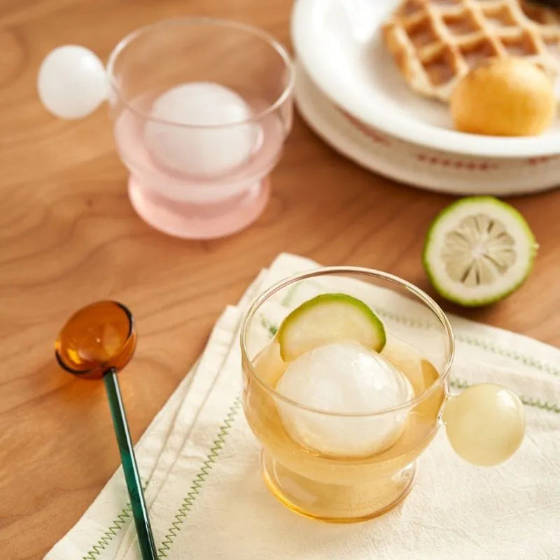 DecorBites™ Glass Spherical Handle Coffee Mug, 310ml