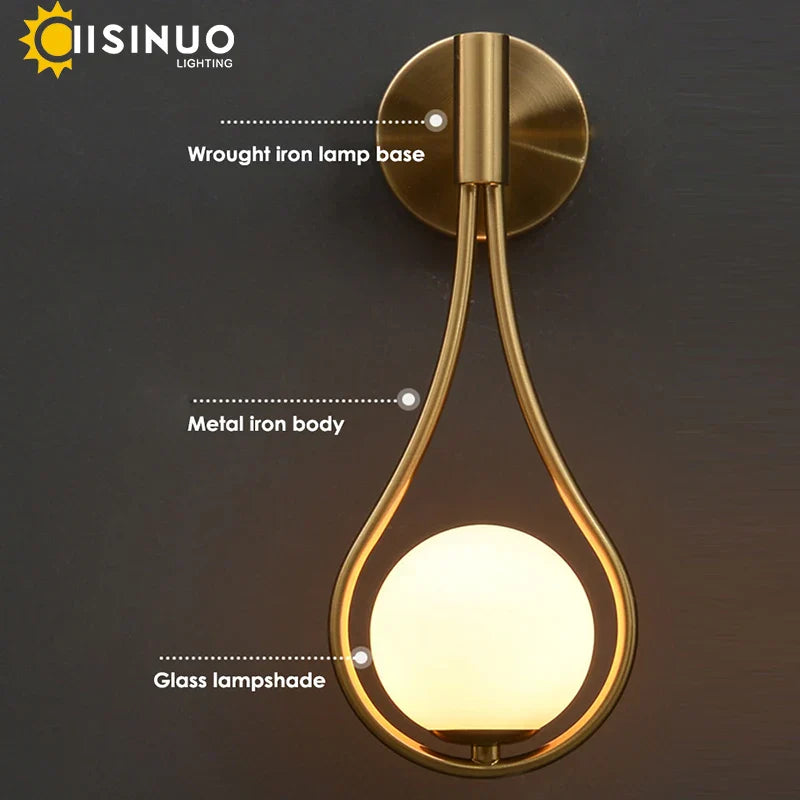 DecorBites™ Gold G9 Wall Lamp Sconce - Nordic Style Lighting for Bedroom, Hallway, Study Area