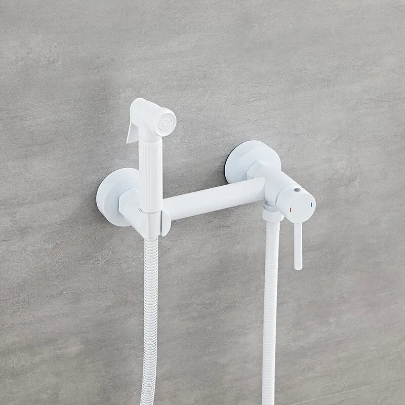 DecorBites™ Bathroom Bidet Faucet Set with Hot Cold Spray Gun Nozzle & Copper Hardware