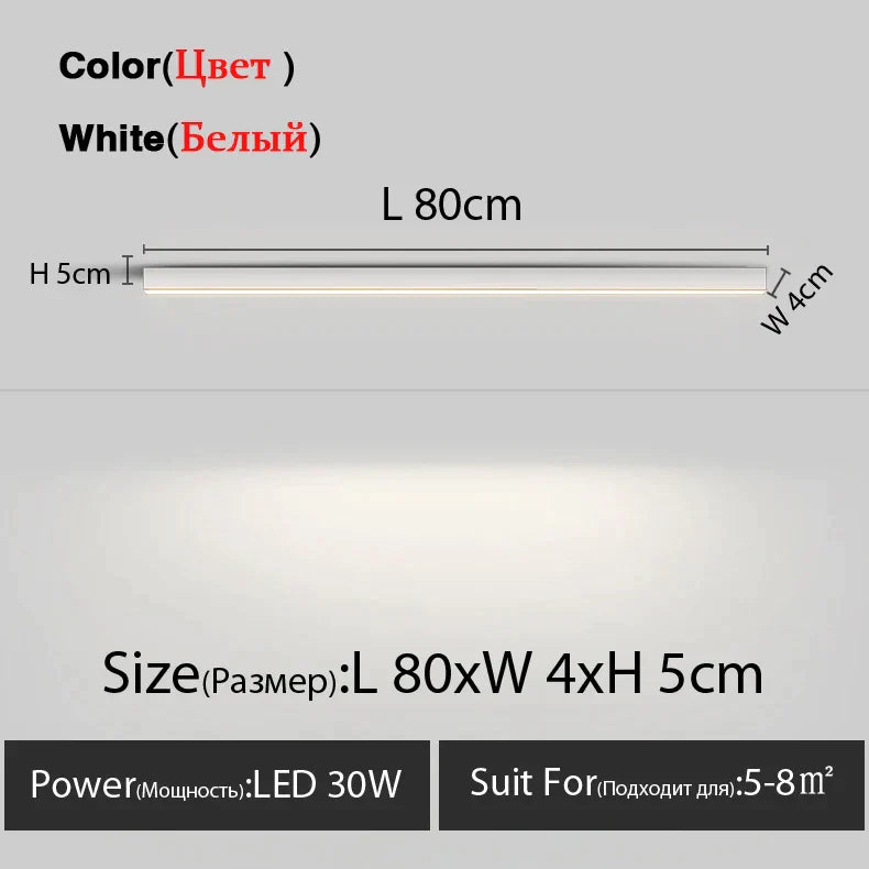 Lámpara de techo lineal LED DecorBites™ para sala de estar, comedor y dormitorio - Diseño minimalista