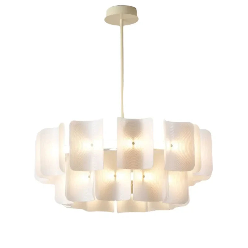 DecorBites™ LED Chandelier: Modern Acrylic Kitchen Lighting Fixture with Changeable Dimming