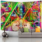 Decobites Maple Leaf Psychedelic Tapestry Wall Hanging: Colorful Boho Decor