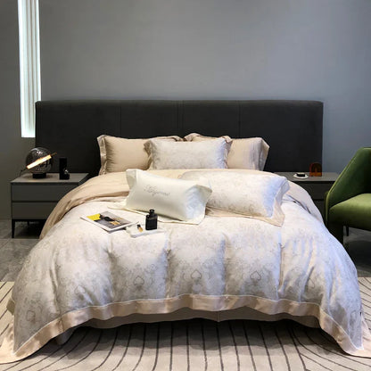 DecorBites™ Eucalyptus Lyocell Flowers Duvet Set with Sheet & Pillowcases