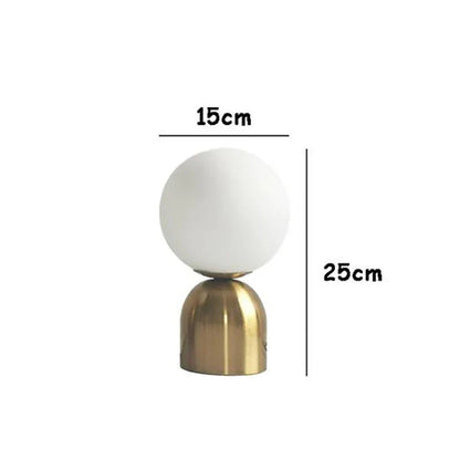 مصابيح طاولة DecorBites™‎ مصنوعة من كرات زجاجية من الحديد الأسود - وحدة إضاءة LED نورديك للديكور المنزلي