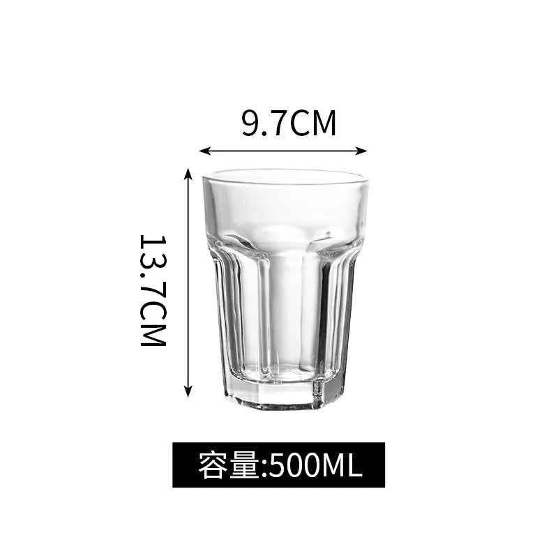 DecorBites™ Large Glass Beer Mug | Creative Transparent Glass Cup | Home Decor Gift