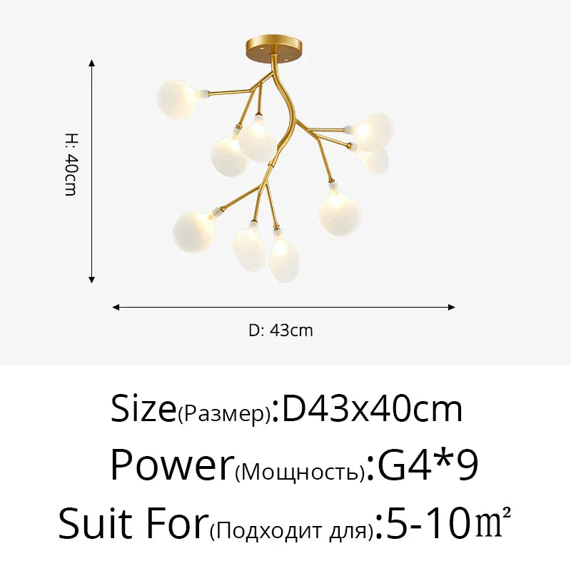 Iron Nordic Ceiling Light