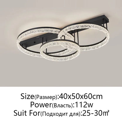 DecorBites™ LED Ring Chandelier with Remote Control - Modern Ceiling Lamp for Home Décor