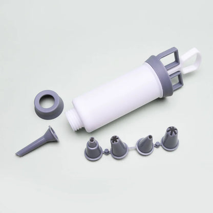 DecorBites™ Cake Cream Decorating Gun Set: DIY Pastry Nozzles & Flower Piece for Muffins