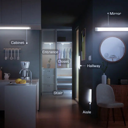 DecorBites™ LED Motion Sensor Night Light: Rechargeable and Magnetic Wall Lamp