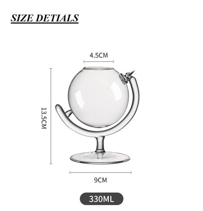 DecorBites™ Globe Bubble Martini Glass Cup: Premium Quality Transparent Drinkware